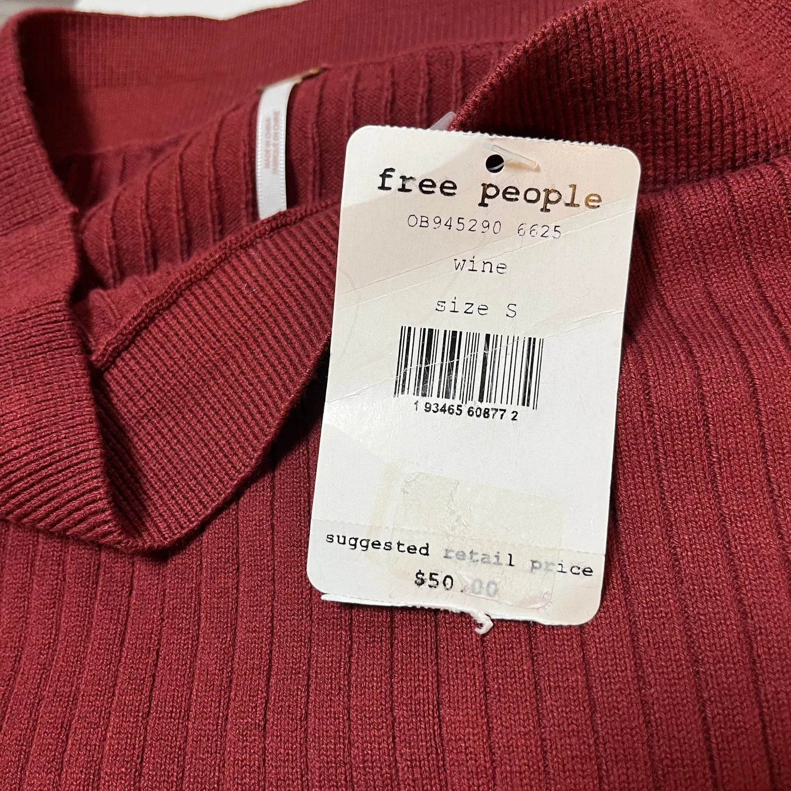 NWT Free People Sweater Wrap Mini Skirt Wine Burgundy Red Sz Small Mod Boho Soft - Image 5
