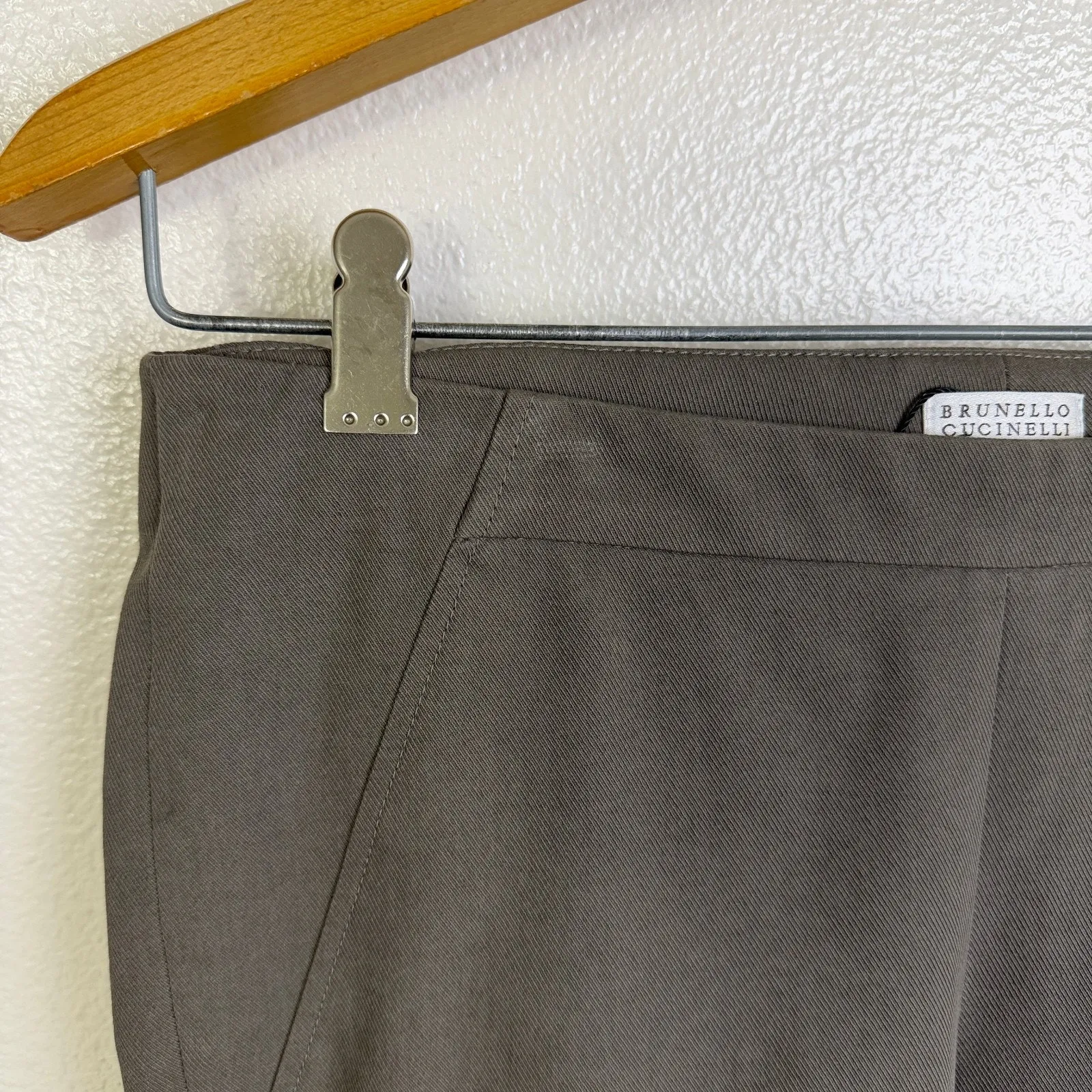 Brunello Cucinelli Slim Fit Pants Womens Size 6 Taupe Skinny Leggings Italy 29" - Image 5