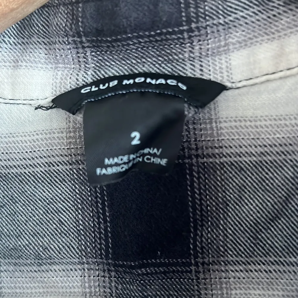 Club Monaco Flannel Plaid Shirt Dress 100% Cotton 2 - Image 3