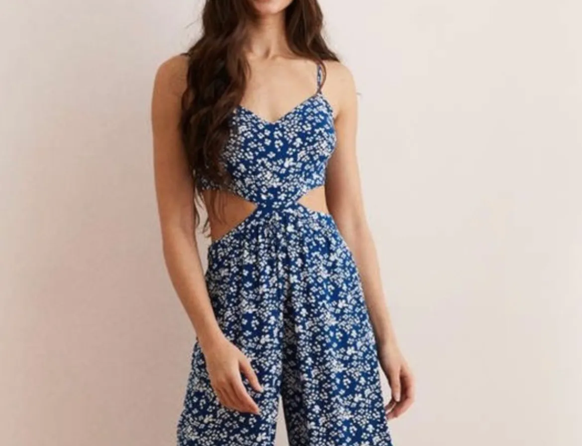 Aerie Floral Cut Out Jumpsuit - Image 3
