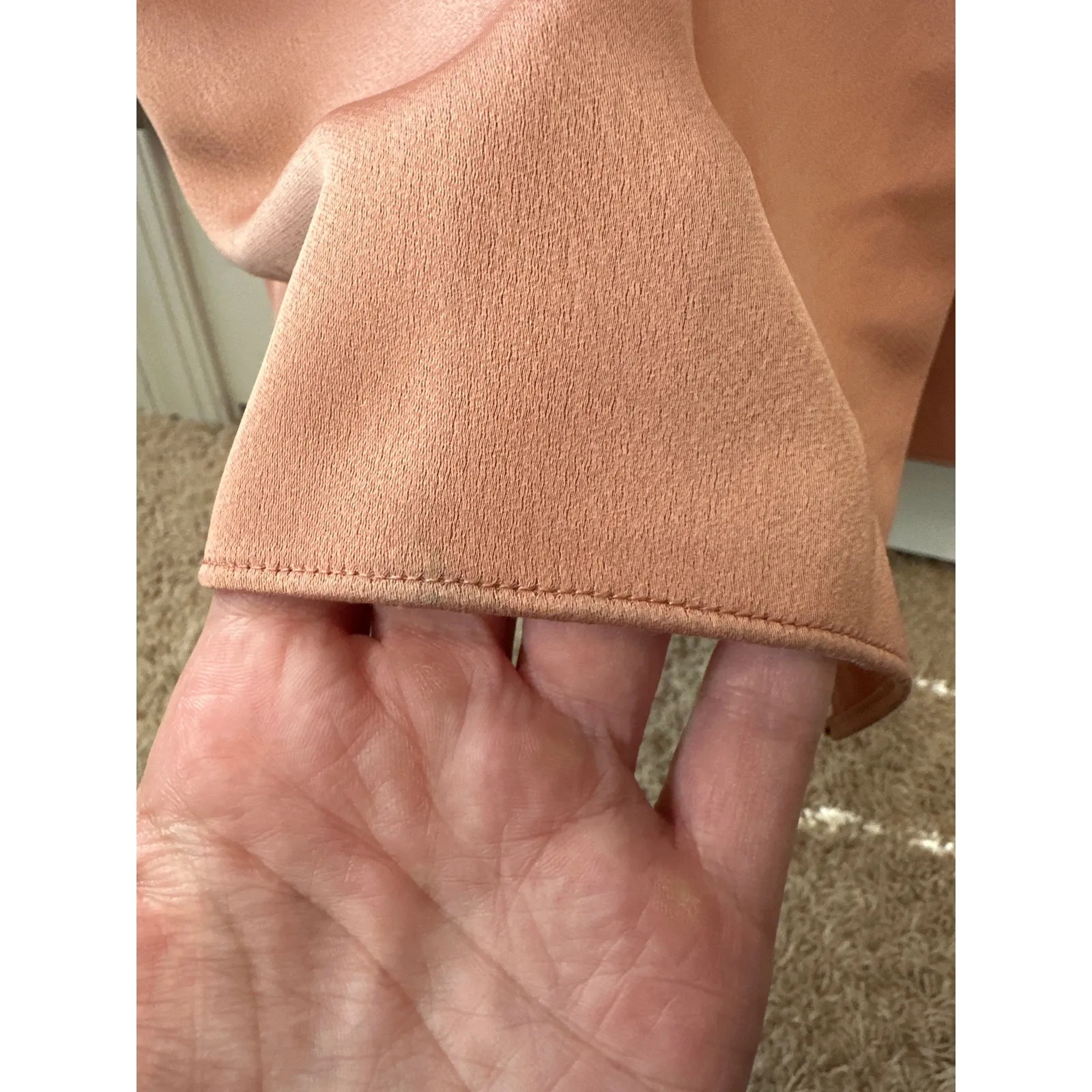 BHLDN Piper Sedona Satin V-Neck Gown | Size 8 | NWT - Image 14