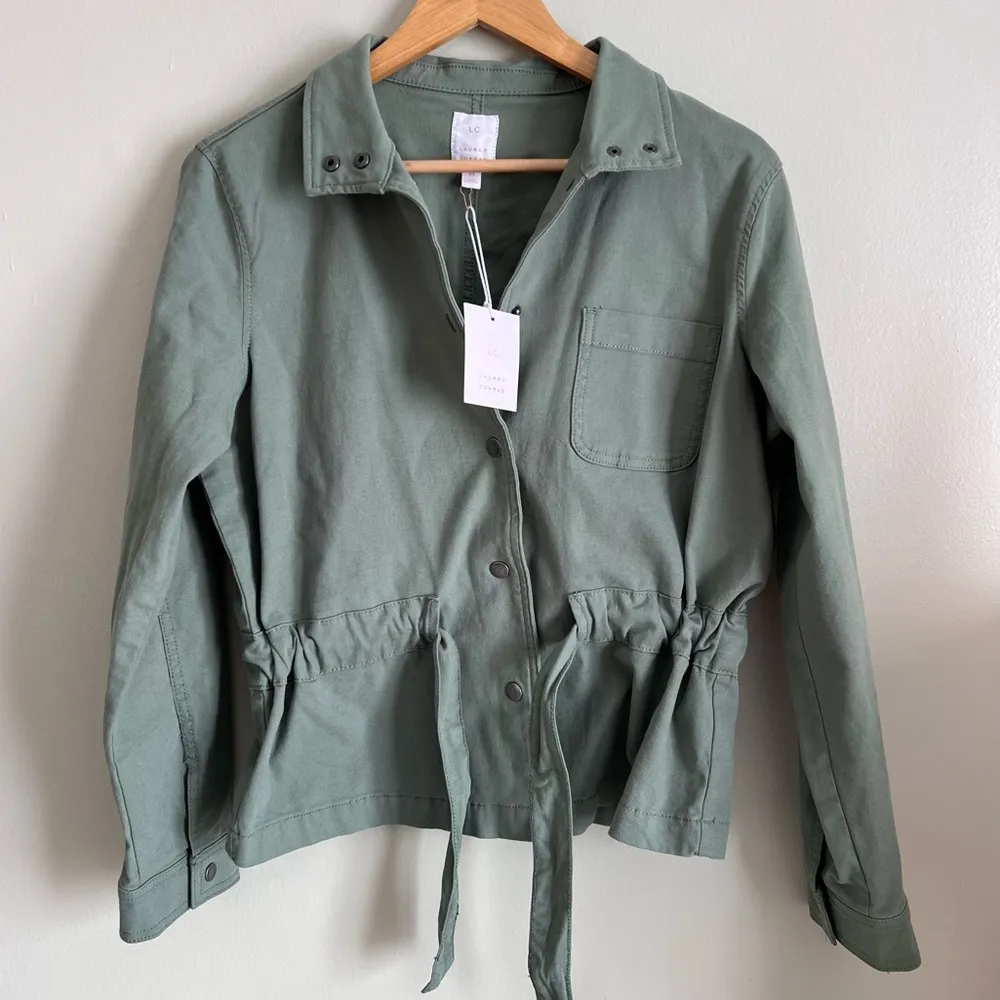 LC Lauren Conrad Tie Waist Utility Jacket Size Medium - Image 7