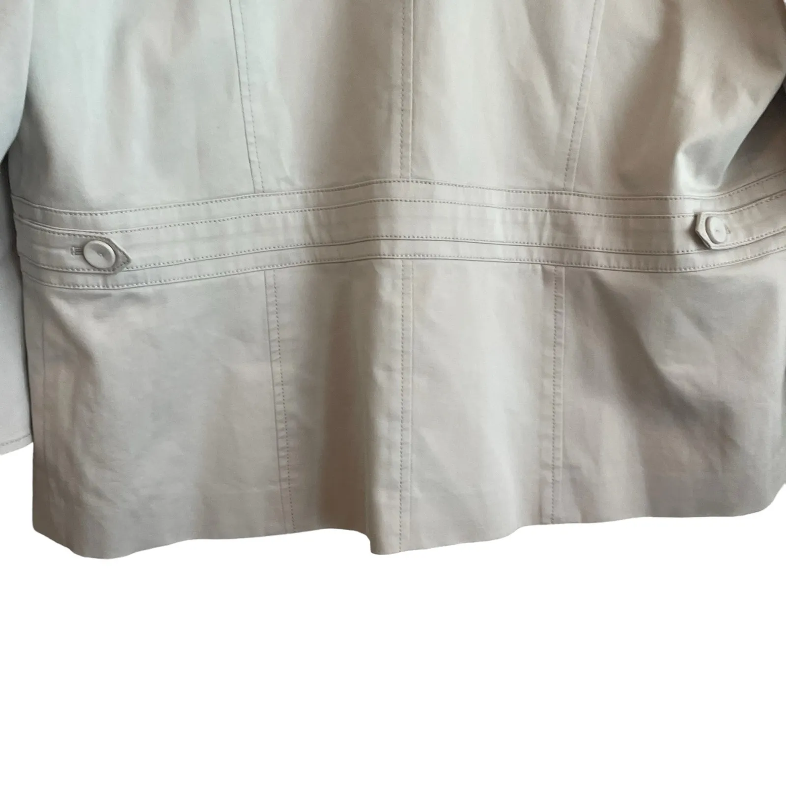 Talbots Women Petite‎ Jacket Long Sleeve Stretch Cream Classic Career Blazer - Image 5