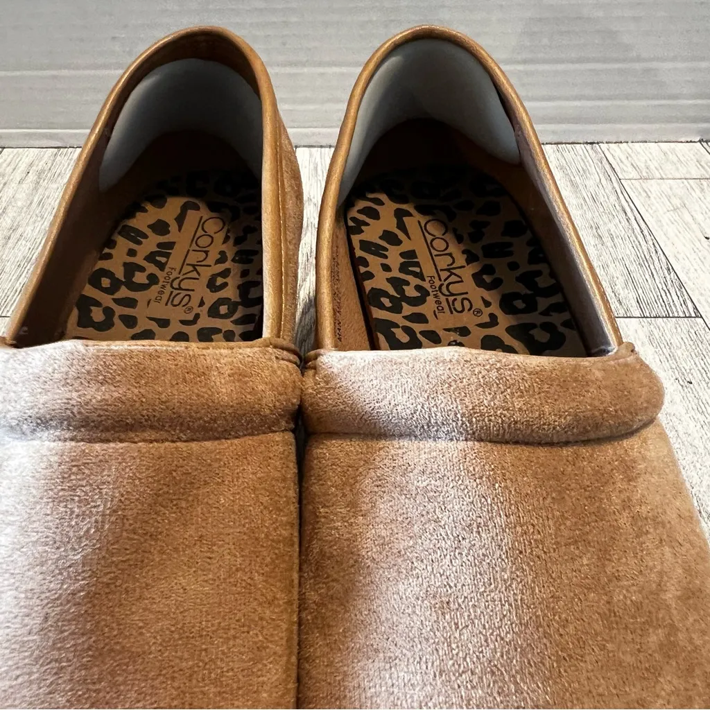 Corkys Footwear Women's All Day Velvet Clogs Camel Cork Platform Size 10M Tan - Image 11