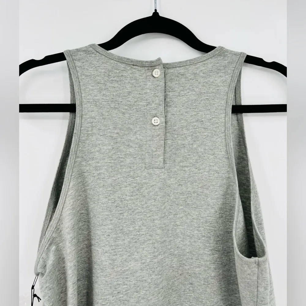 Something Navy 🆕 NWT  Bodysuit Grey Light Heather Top Sleeveless Button Back XL - Image 11