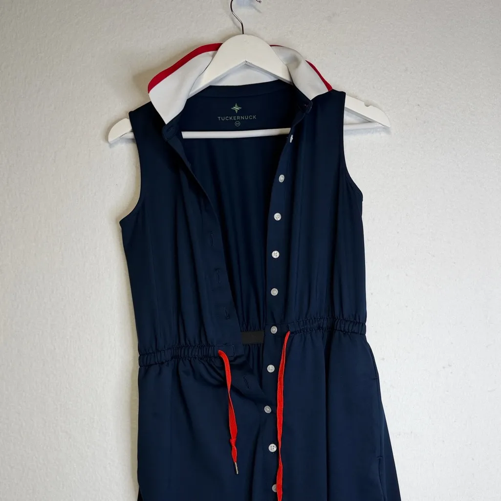 Tuckernuck Navy Sleeveless Performance Jersey Alcott Golf Dress - Image 2