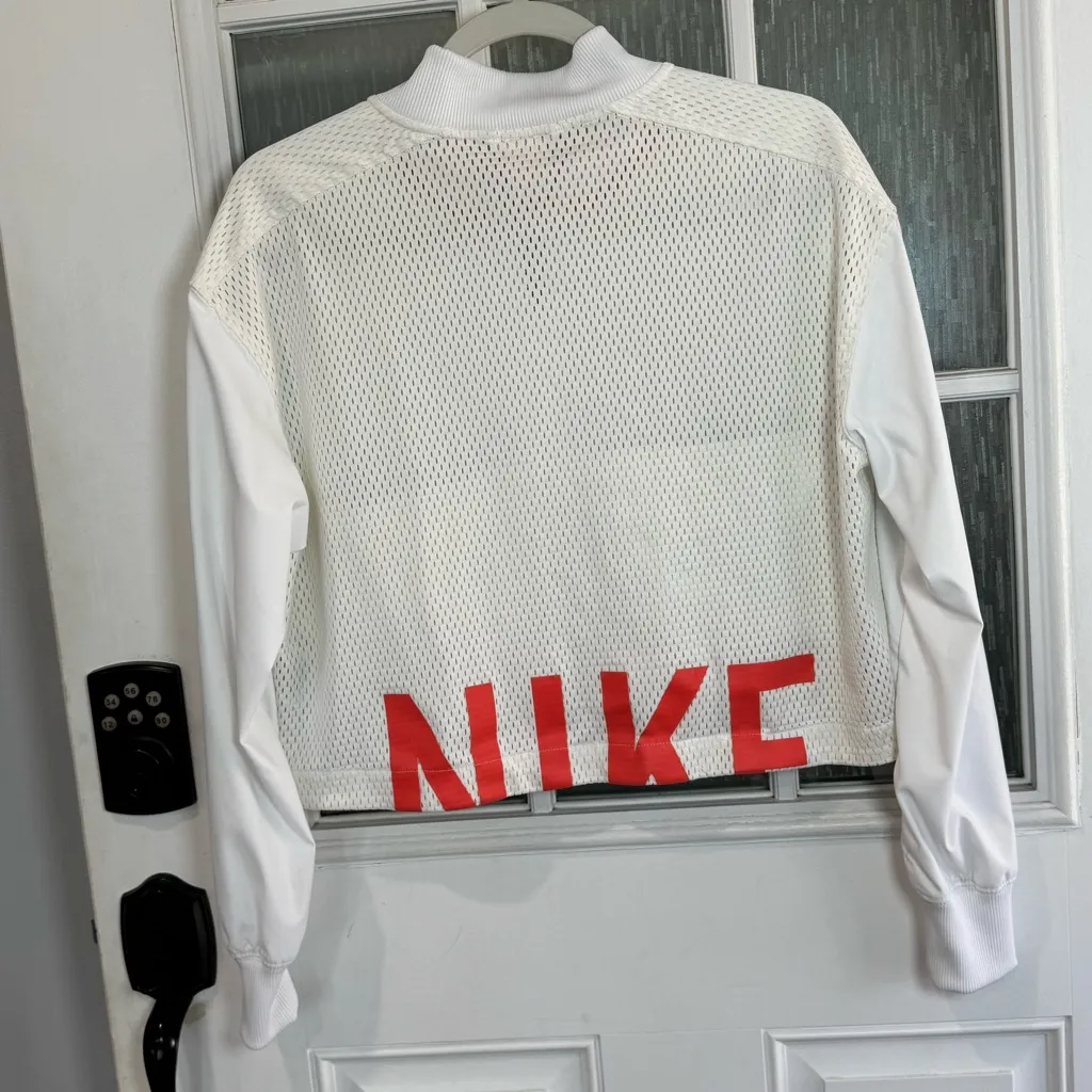 Nike Women's White Bomber Jacket - Image 4