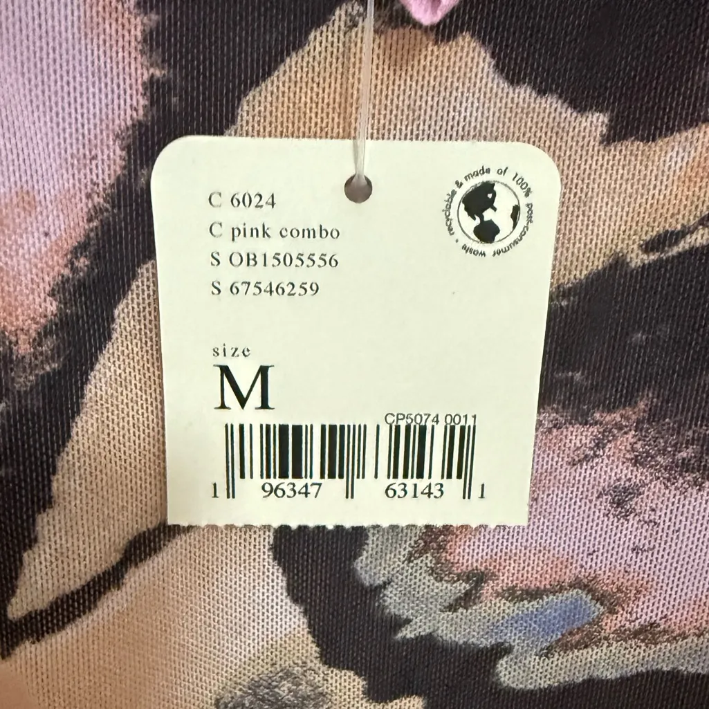 Free People Avenue Ribbon Tank Top Pink Combo Size Medium M NEW Y2K - Image 8