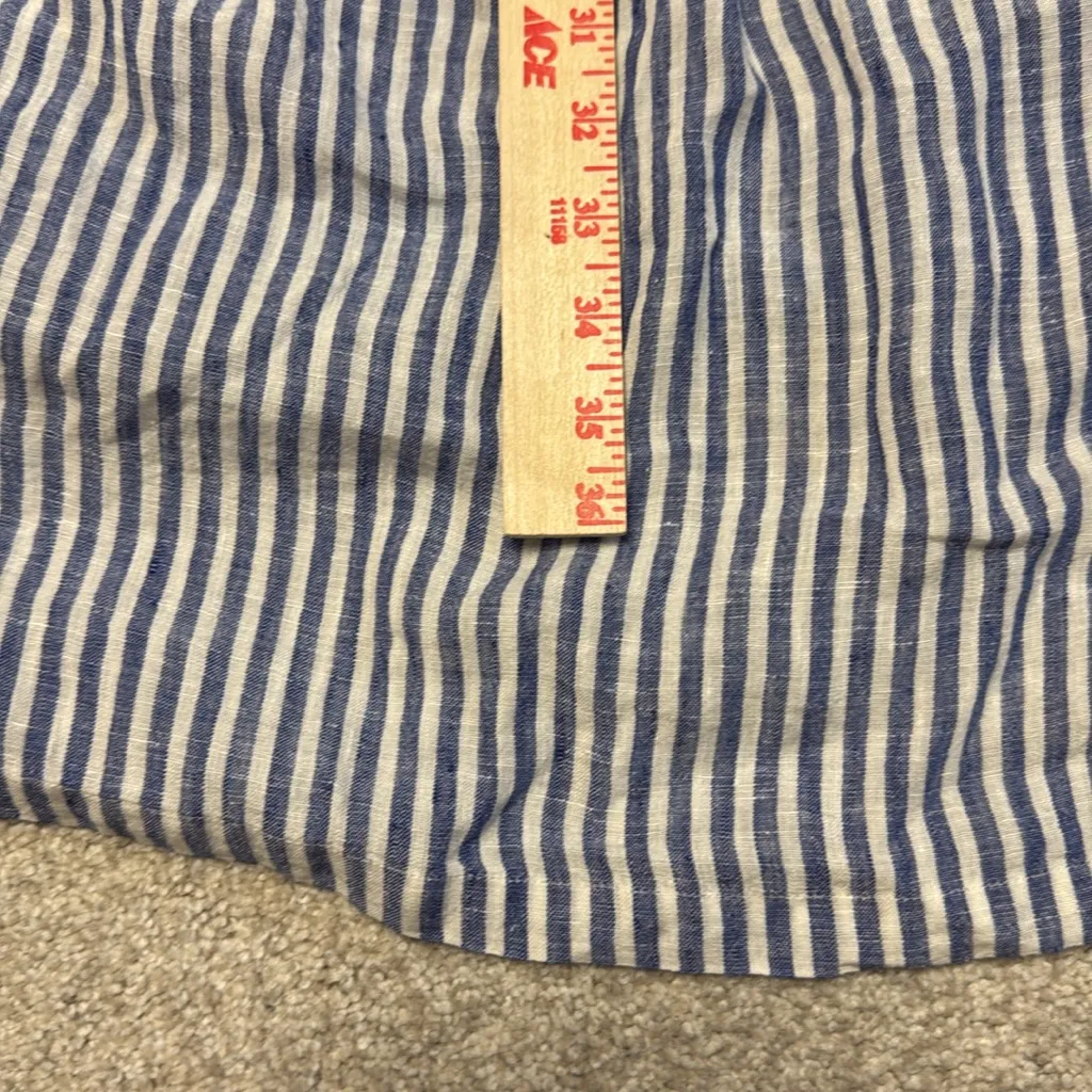 Old Mans Tailor R.D Cloth M. Co Japan Linen Indigo Stripe Shirt Dress‎ RARE Blue Size undefined - Image 8