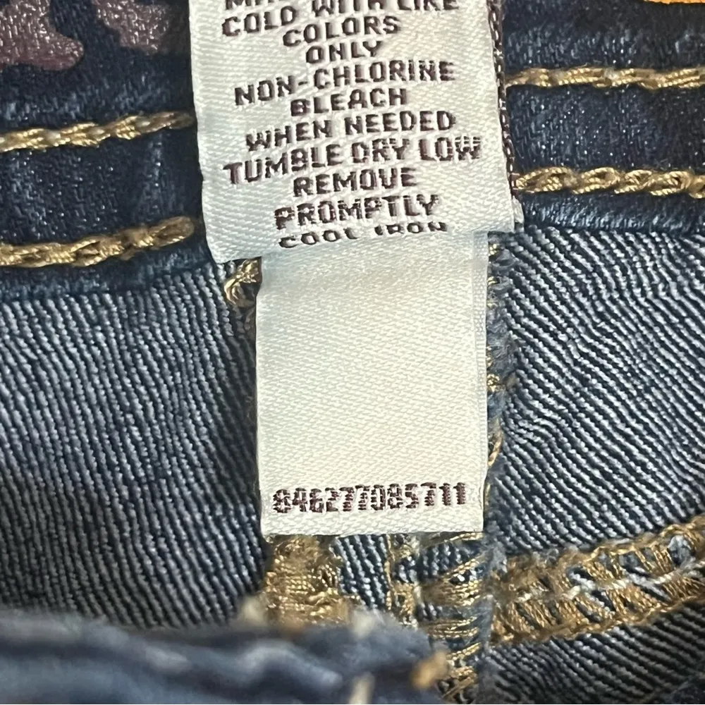 Women’s Juniors Mudd 90s Y2K Denim Jean Shorts Size 9 Dark Wash Contrast‎ Trim - Image 11