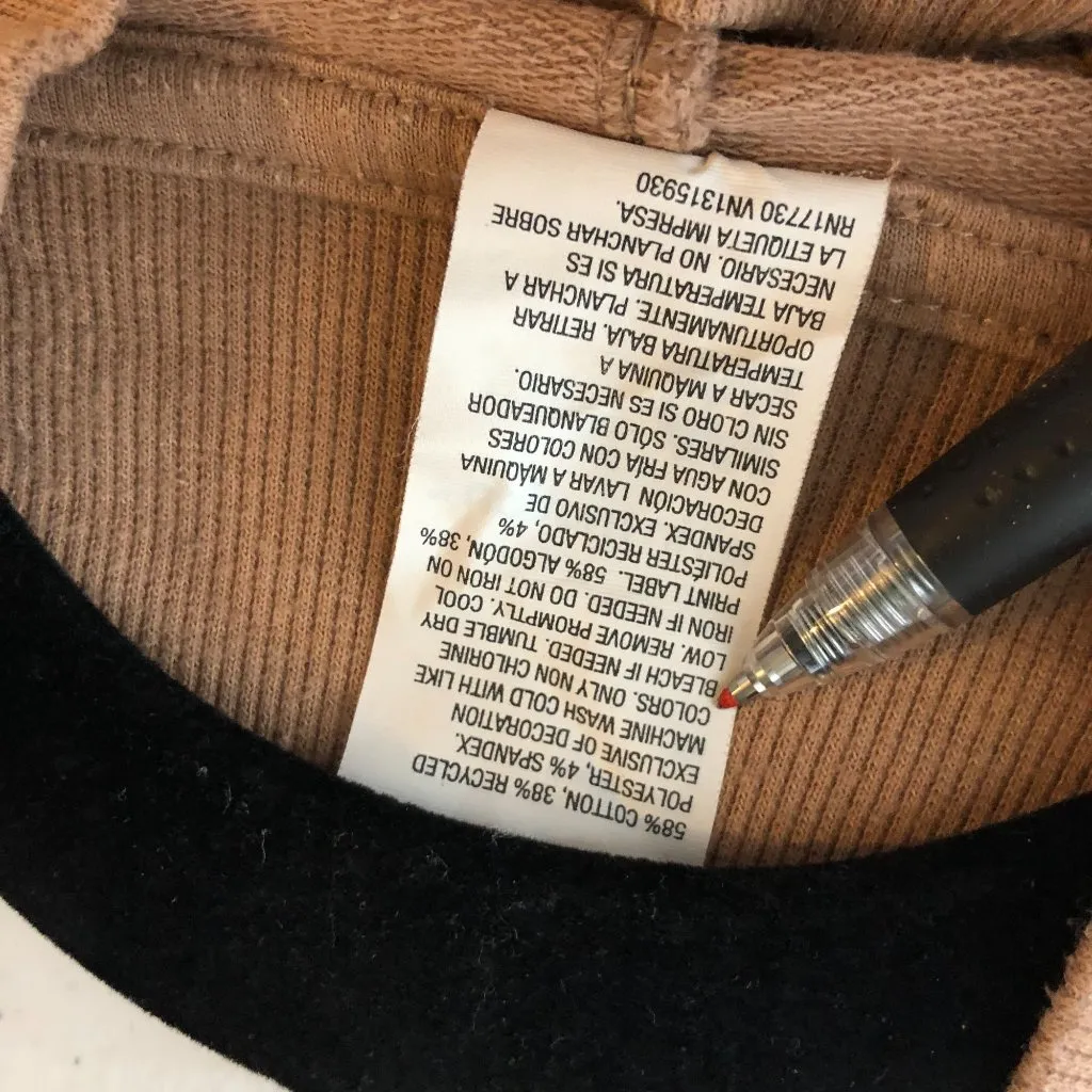 All In Motion Womens Brown Mock Neck Pullover Sweatshirt M Cotton Blend - Image 4