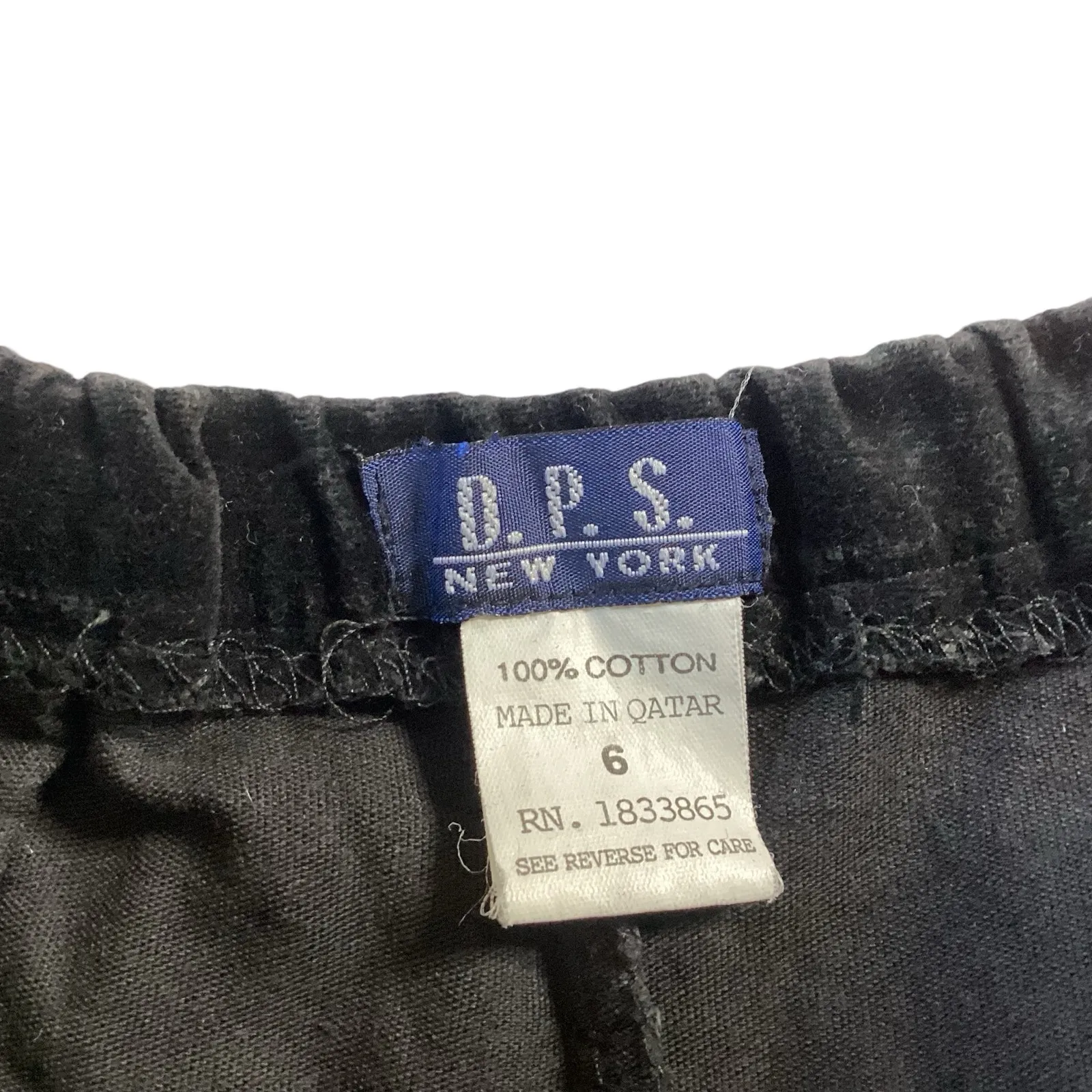 D.P.S. New York Velvet Pants Black Size 6 - Image 3