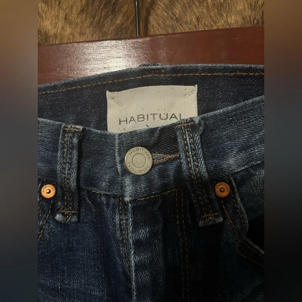 Habitual high rise ankle straight leg jeans haven distressed blue size 25 - Image 5