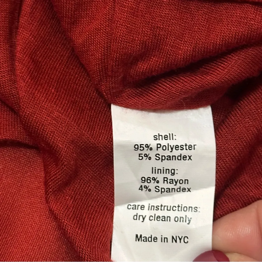 Hutch Women’s Size XS Red Orange Tie Front Fit & Flare Crepe Mini Dress - Image 7