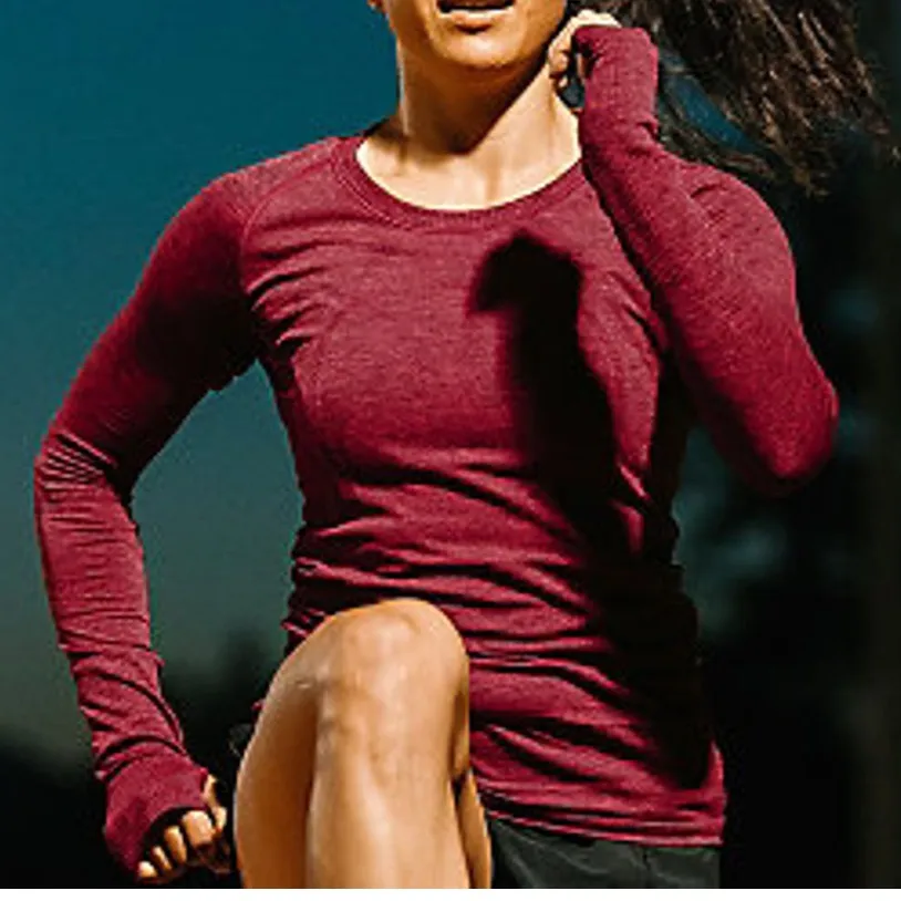 Lululemon Swiftly Tech Long Sleeve Crew Black / True Red Top - Image 5