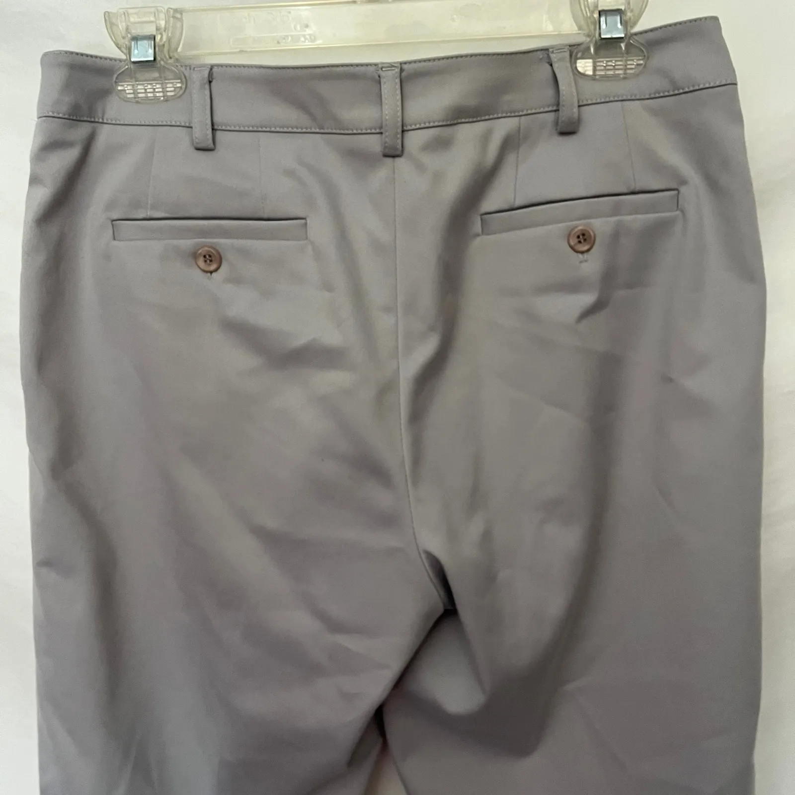 Peace of Cloth Bermuda Womens Short Sz 6 Preppy Career Stretch Cuff Trouser Gray - Image 7