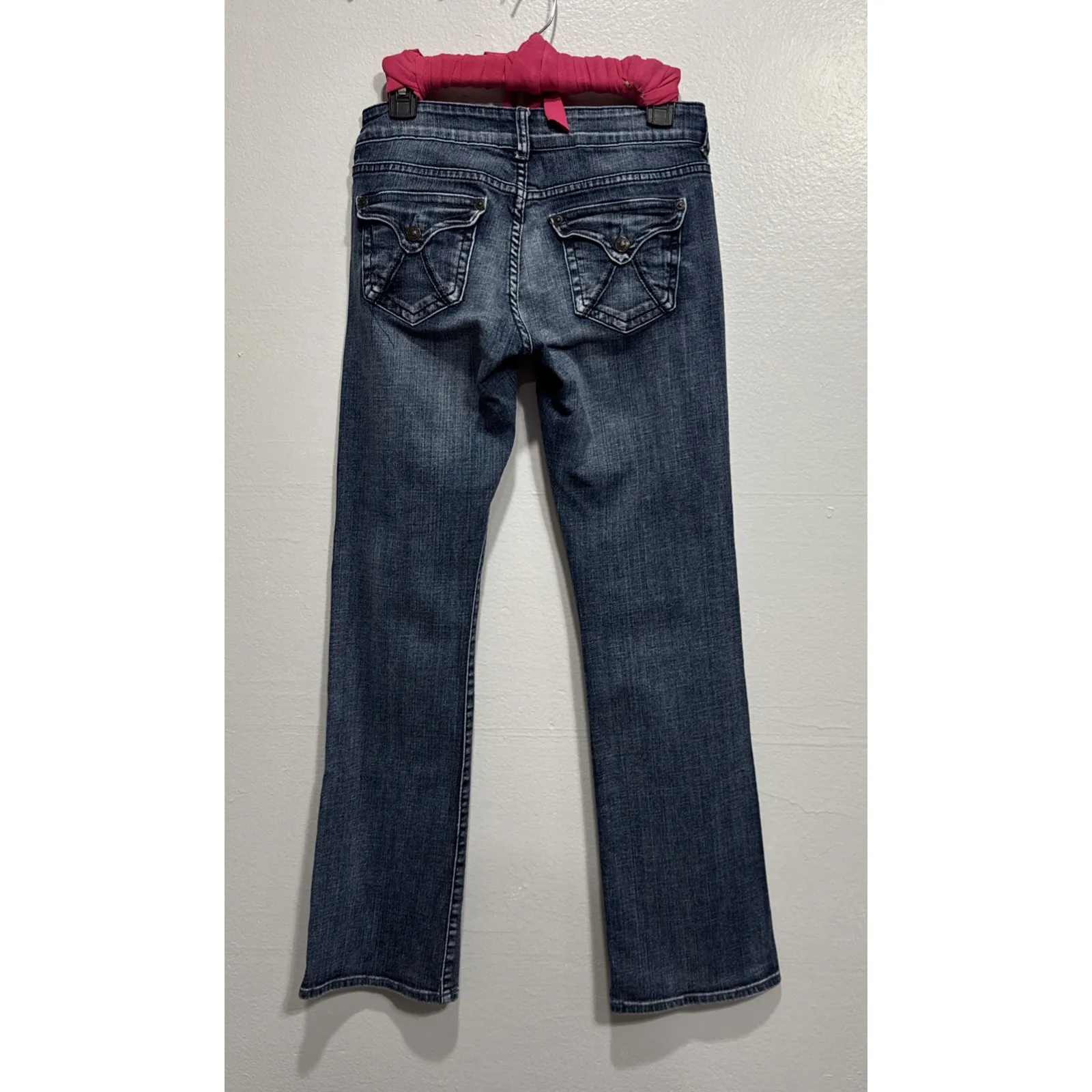 Reese Delia's Women's Jeans Bootcut Blue Denim Pants Size 7/8 Reg Flap Pockets - Image 2