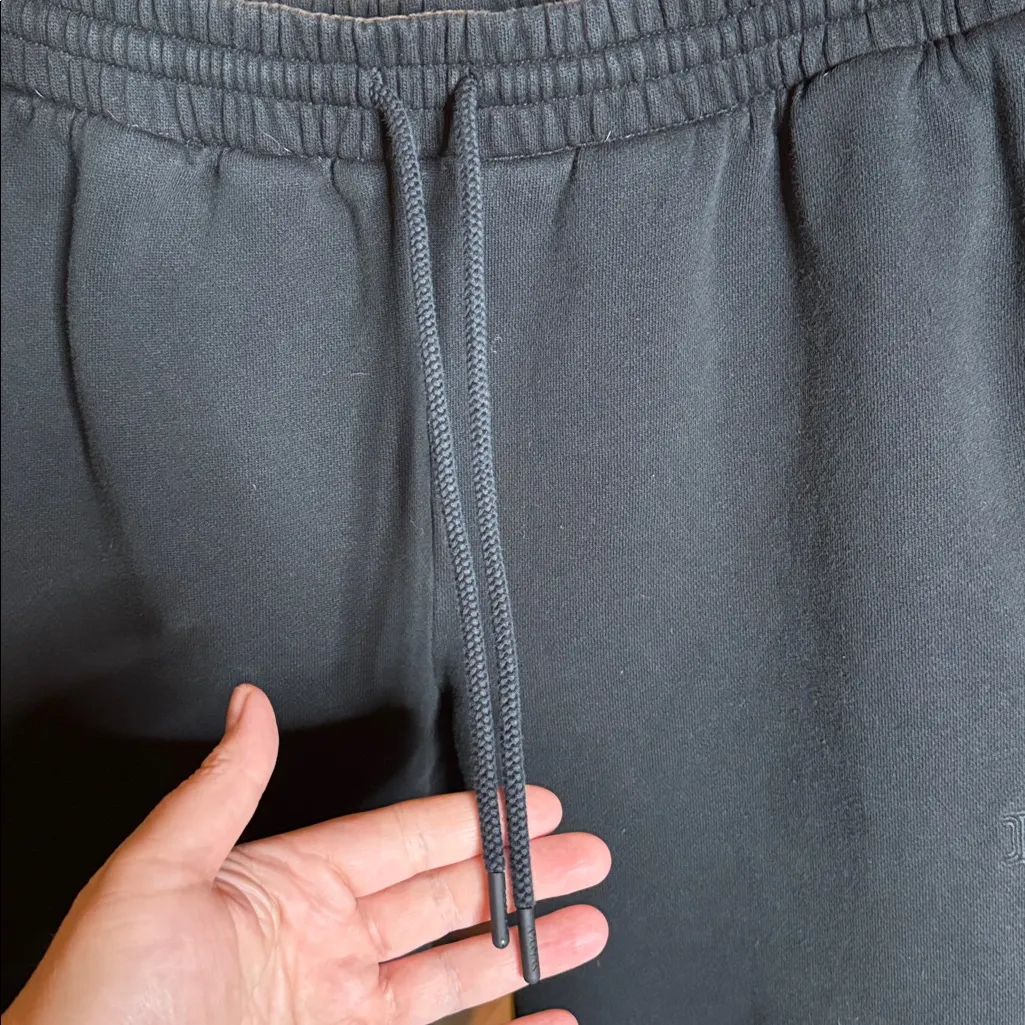 PINK Victoria's Secret Black Ivy Fleece Campus Sweatpants Joggers Size Small - Image 7