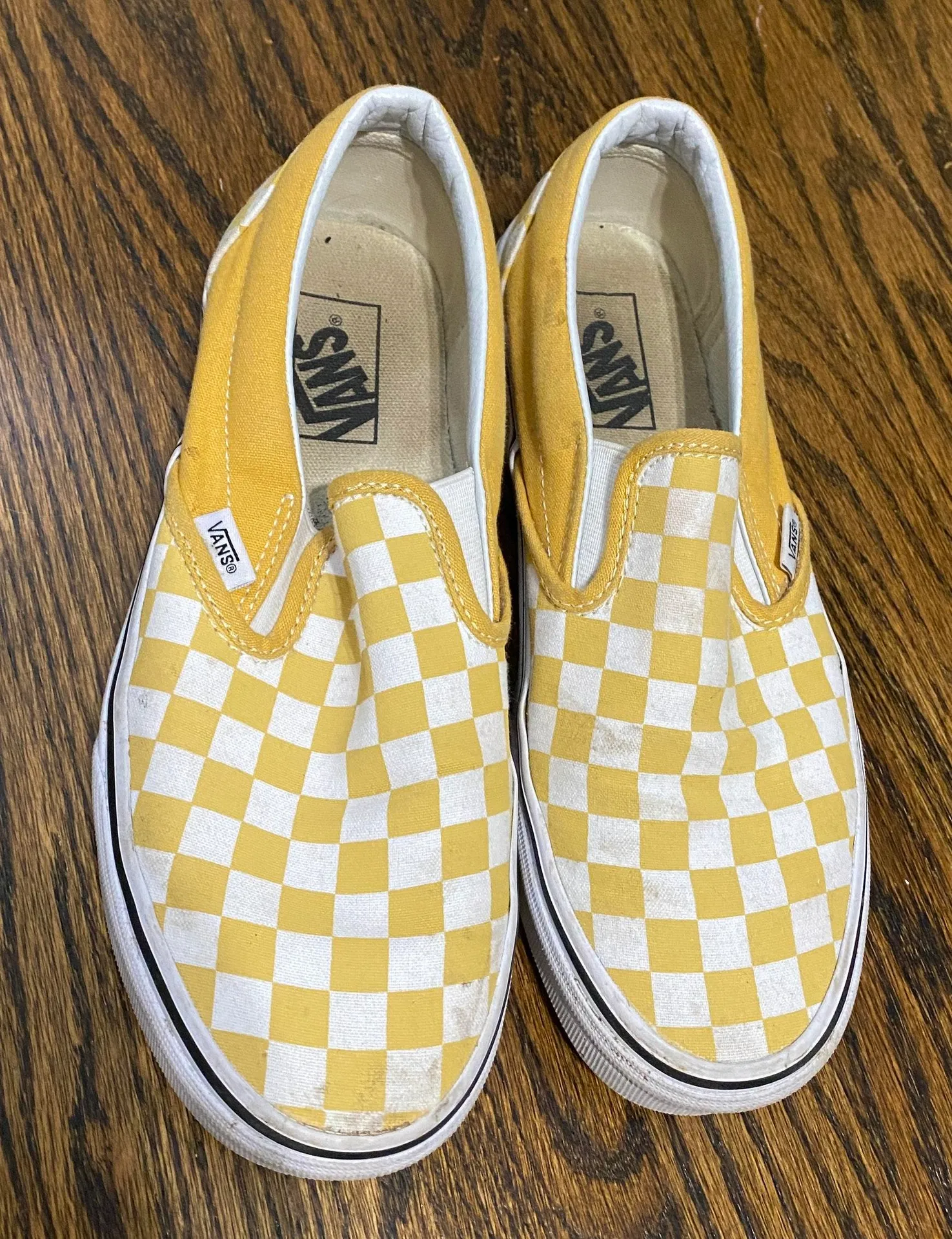 Vans Yellow Checkered Slip On - Image 3
