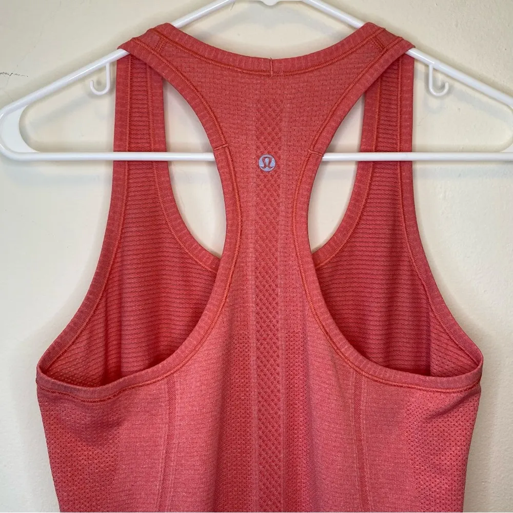 LULULEMON Swiftly Tech Racerback Athletic Tank Top Heathered Alarming Pink Sz 8 - Image 9