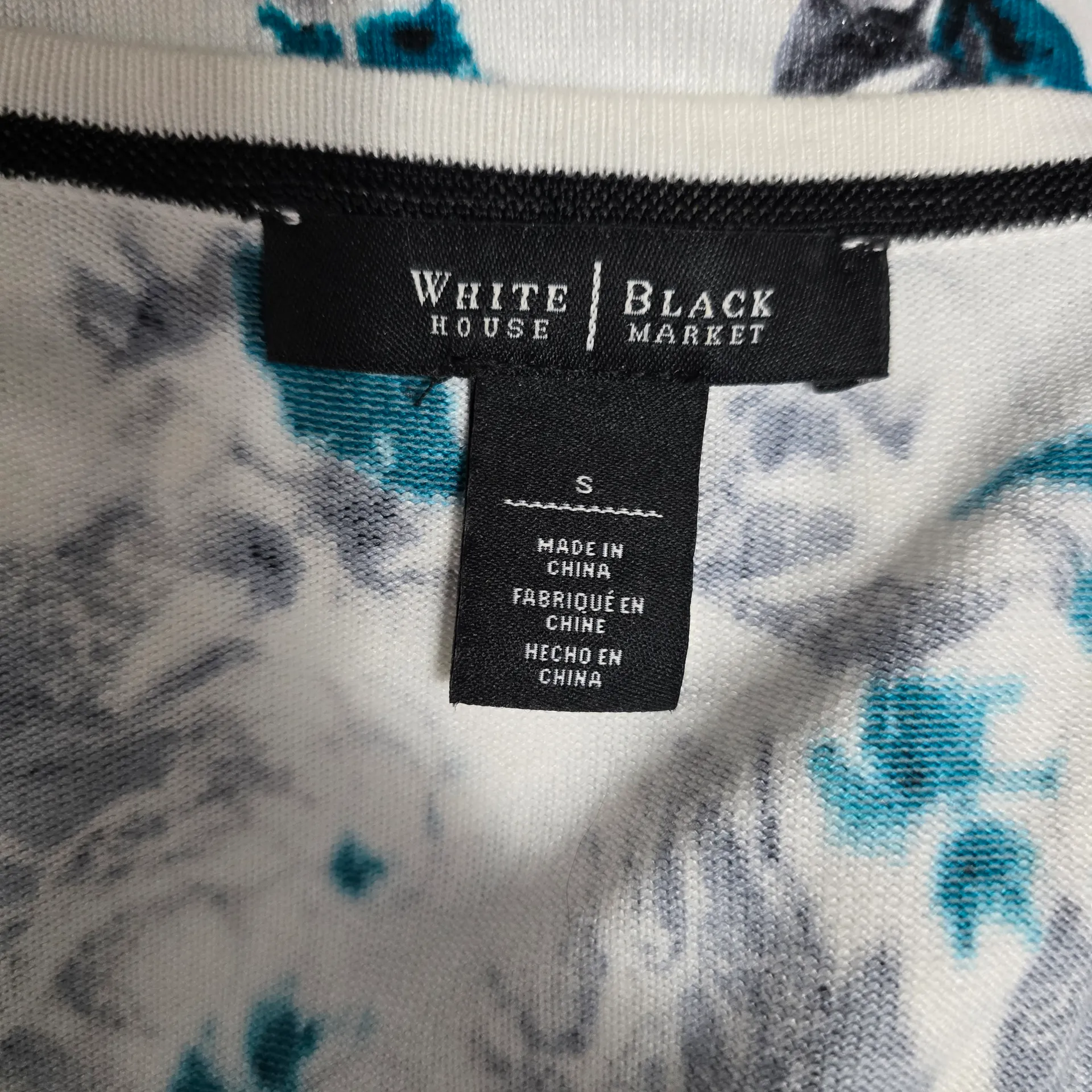 White House Black Market Teal Floral  Cardigan Small Romantic Feminine - Image 6