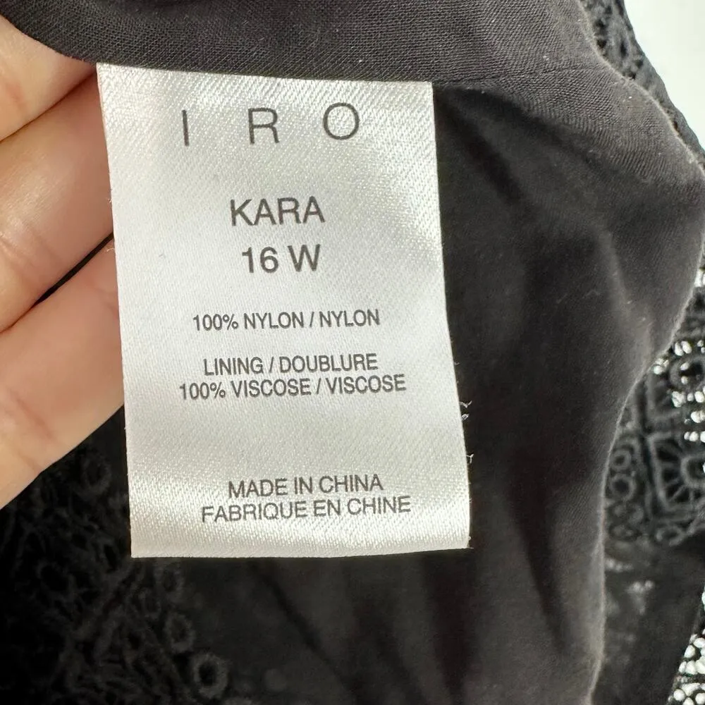 Iro Kara Black Eyelet Lace Dress - Image 8