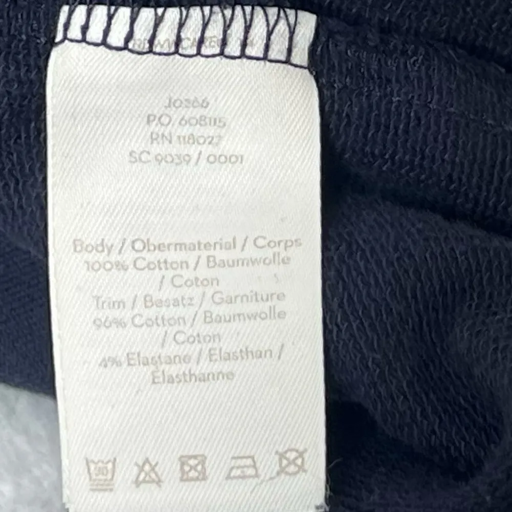 Boden Navy Blue Eyelet Sweatshirt Dress Mini Long Sleeve Crew Neck Solid Size 8 - Image 8