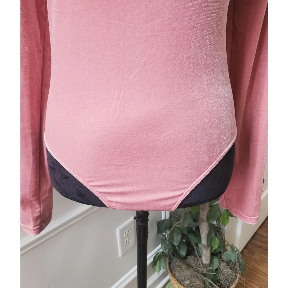 Celebrity Pink Womens Solid Polyester V-Neck Long Sleeve Casual Top Blouse Large - Image 13