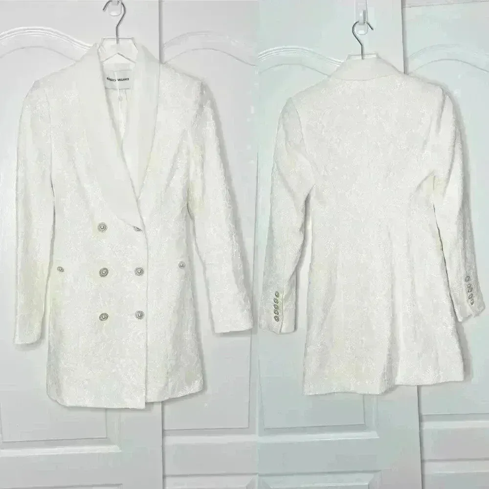 NWT Rebecca Vallance Bridal Harriet blazer minidress Size 2 US White - Image 6