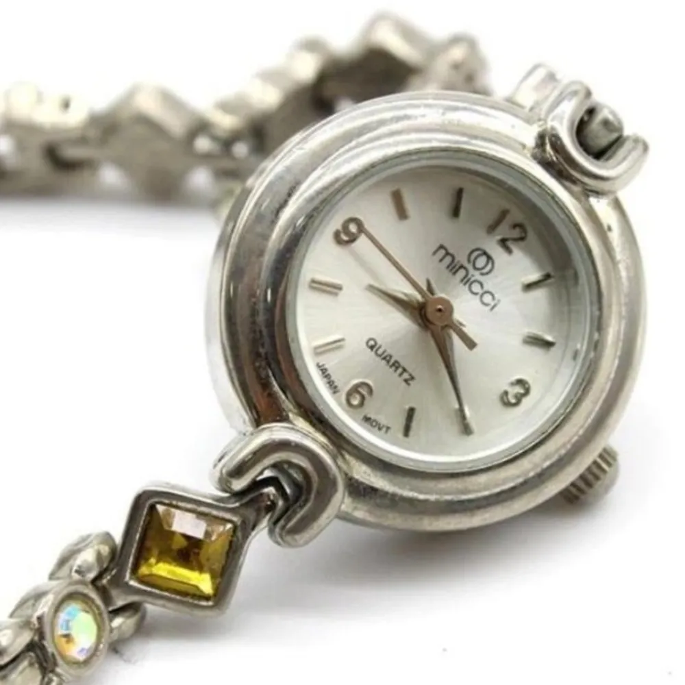 vintage minicci gemstone wristwatch - Image 3