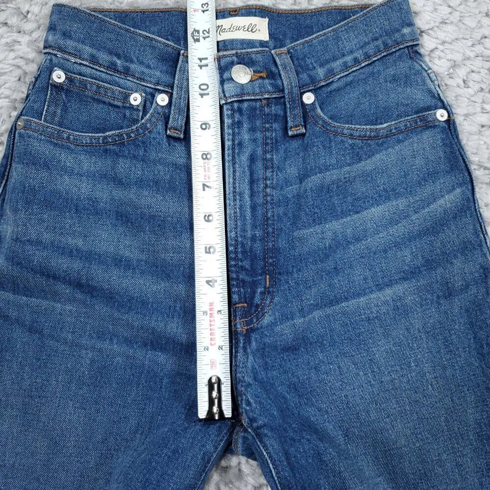 Madewell Tall Perfect Vintage Straight Jeans Blue Mayfield Wash Size 23T - Image 10