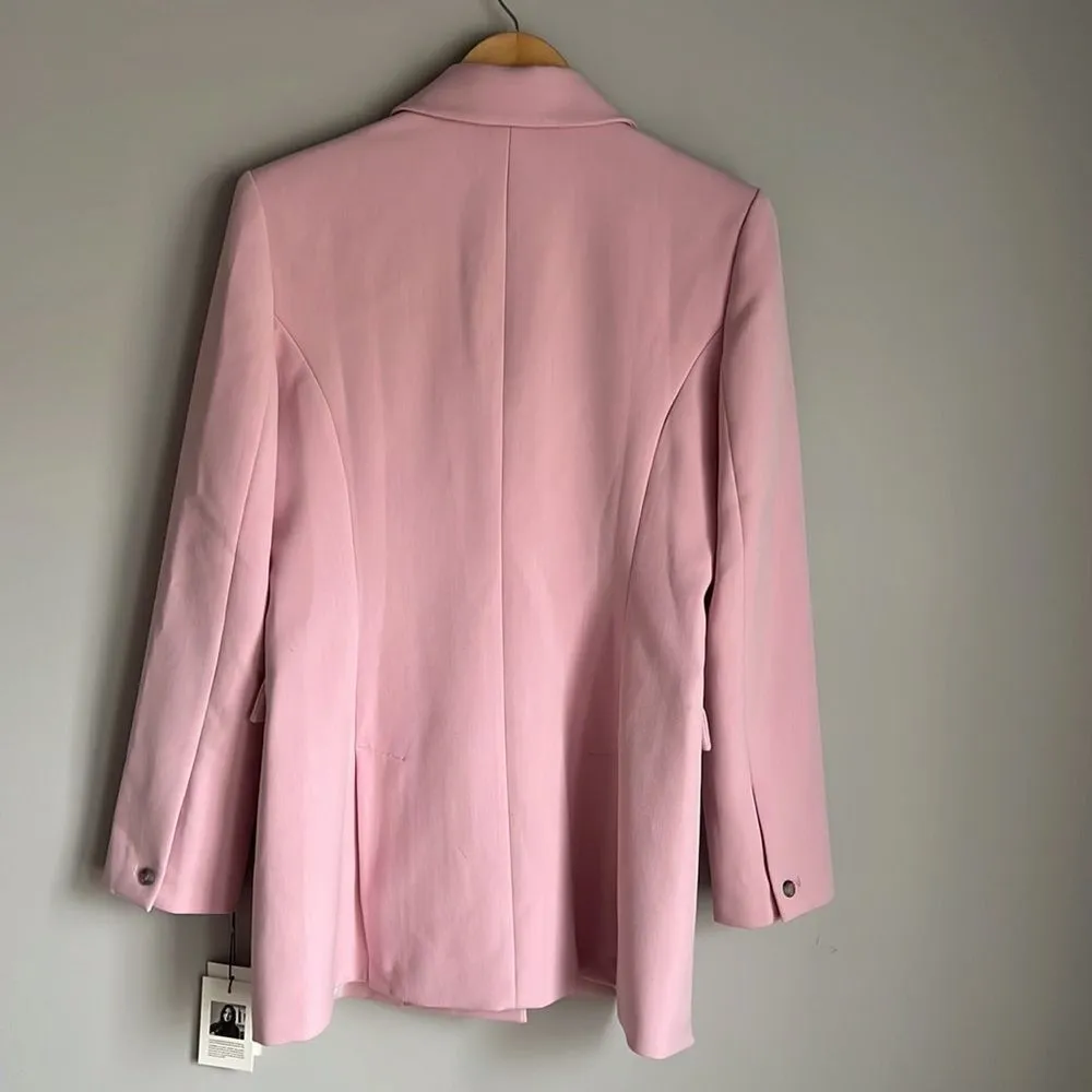 NWT Something Navy Pink Carnation Powerhouse Blazer - Image 4