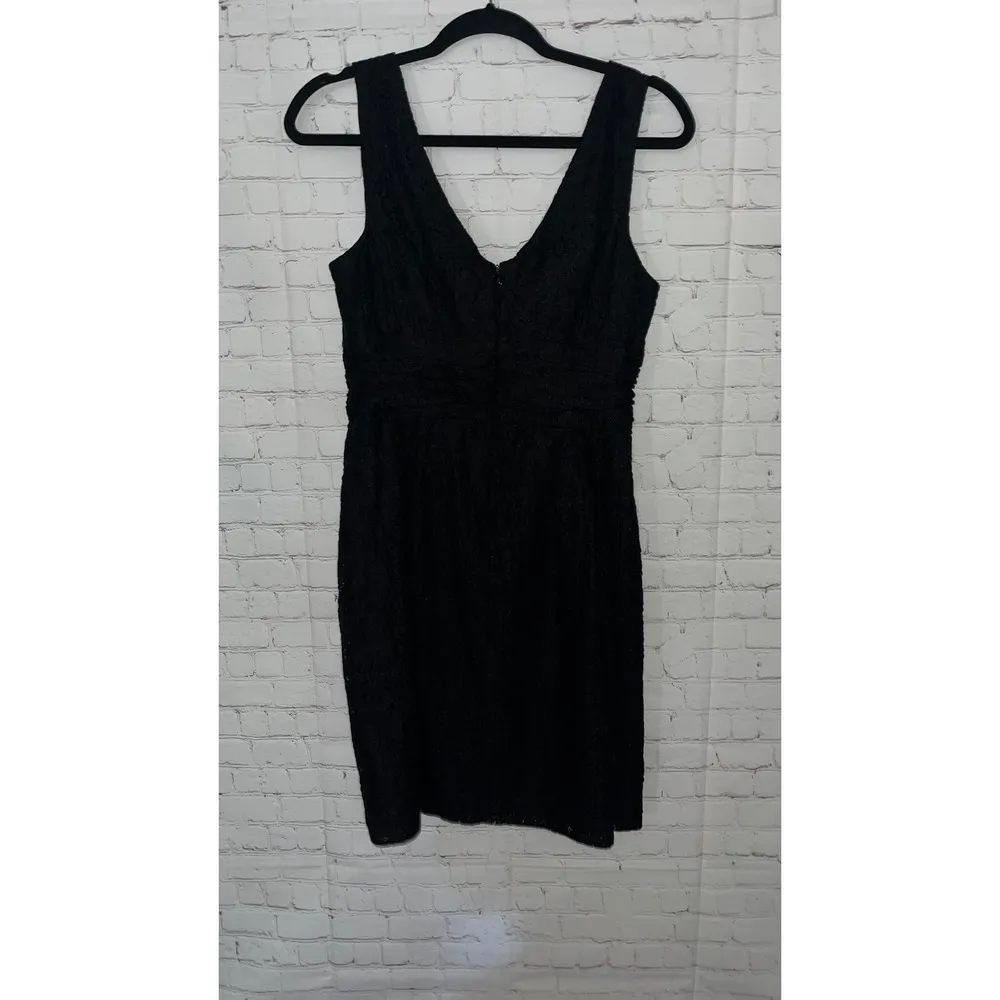 ✨Trina Turk Los Angeles Black Lace Dress Sleeveless V-Neck Cocktail Party Size 8 - Image 3