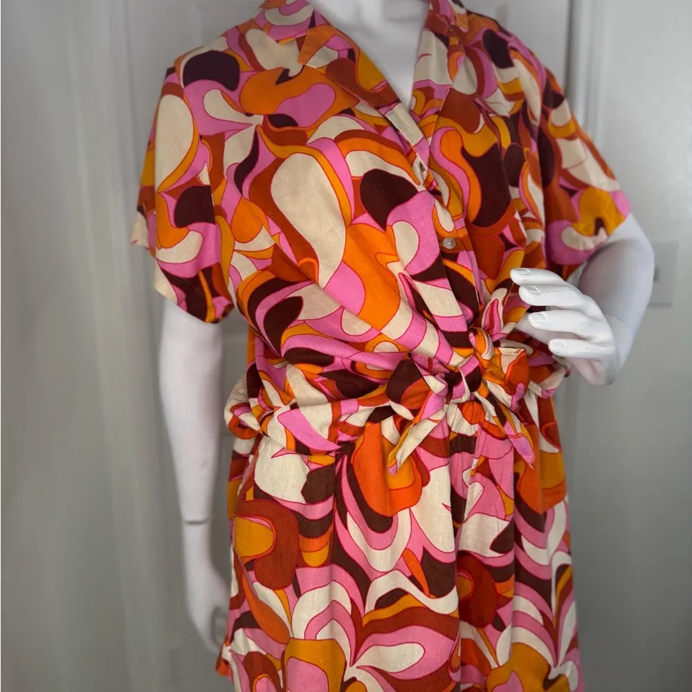 Ava & Viv Orange Red Resort Wear Set Of Shorts And Shirt Size 1X. - Image 5