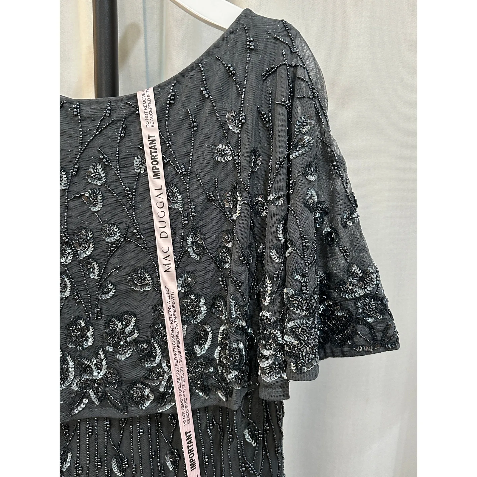 Mac Duggal Embellished Cape Sleeve Column Dress #5939 Plus Size 22 W NWT - Image 5