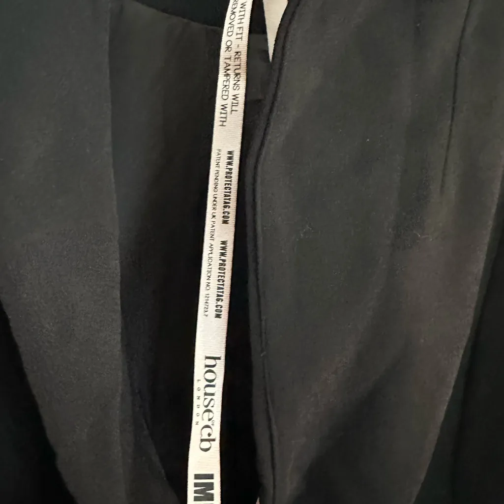 House Of CB Esme Feather Trimmed Oversized Blazer Jacket Dress Black‎ NWT Small - Image 9