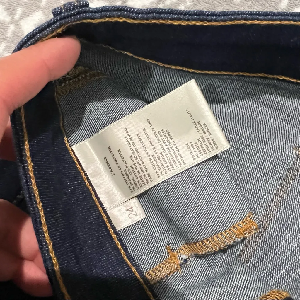 L'agence Zeppelin High Rise Skinny Jeans‎ In Rinse Wash Size 24 - Image 12