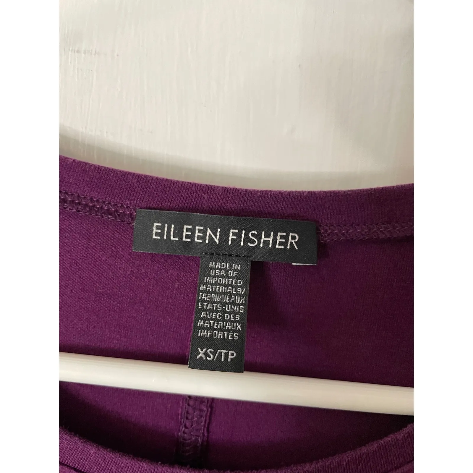 Eileen Fisher Tencel Lyocell Blend Long Sleeve Purple Dress XS - Image 2