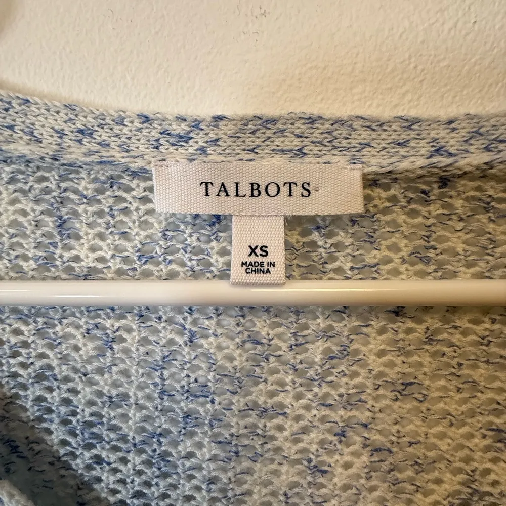 Talbots 100% Pima Cotton Loose Knit Lightweight V-Neck Sweater Women’s Size XS - Image 7