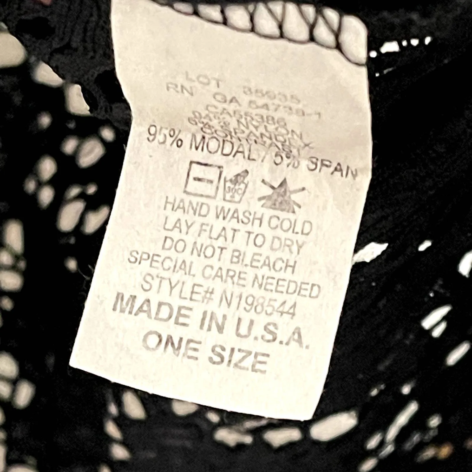 Nally & Millie Blouse Top One Size Black With Lace Back‎ Stretch Womens - Image 7