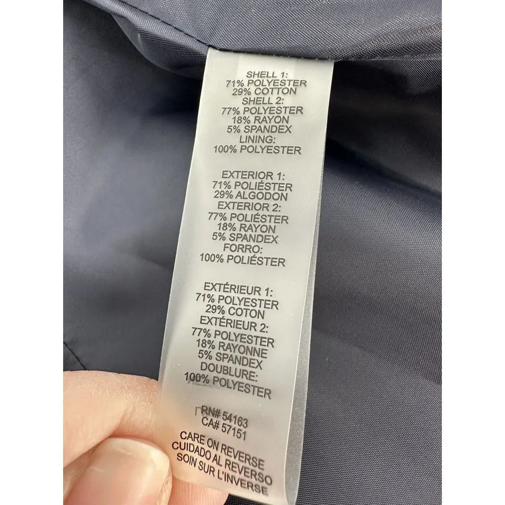 Tommy Hilfiger Women's‎ Classic Blue Green Plaid Blazer Preppy Americana Size 8 - Image 12