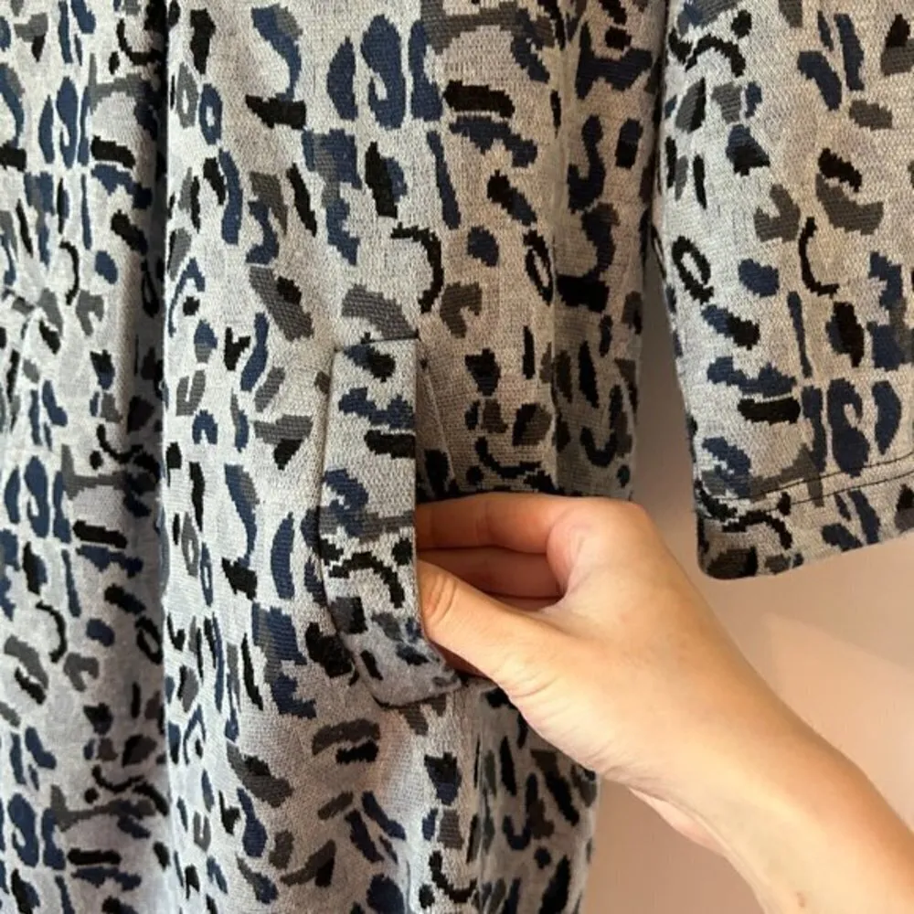 Tyler Böe Kim Leopard Dress Size XS Blue - Image 6