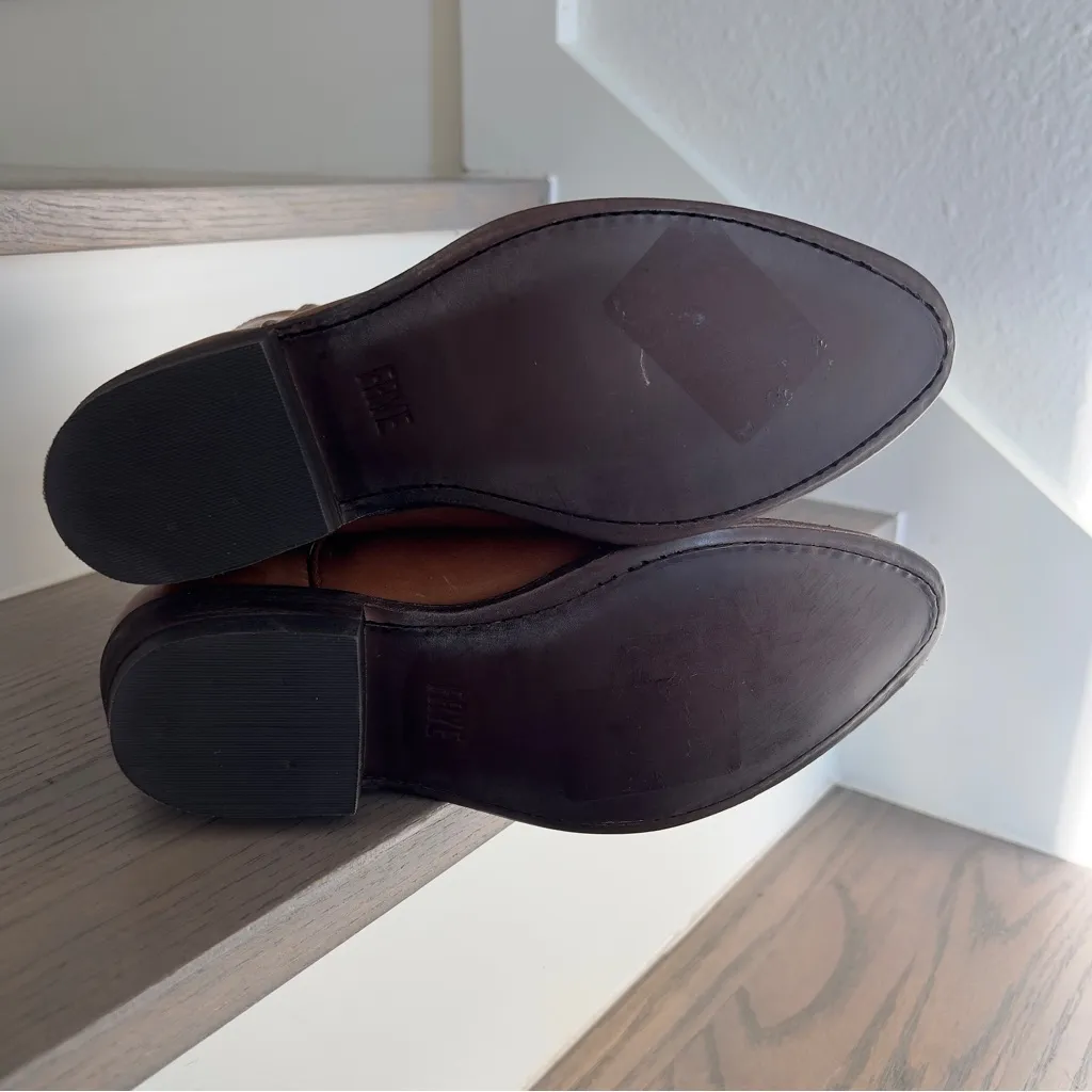 NWOT Frye Billy Bootie Leather Ankle Boots in Cognac - Image 8