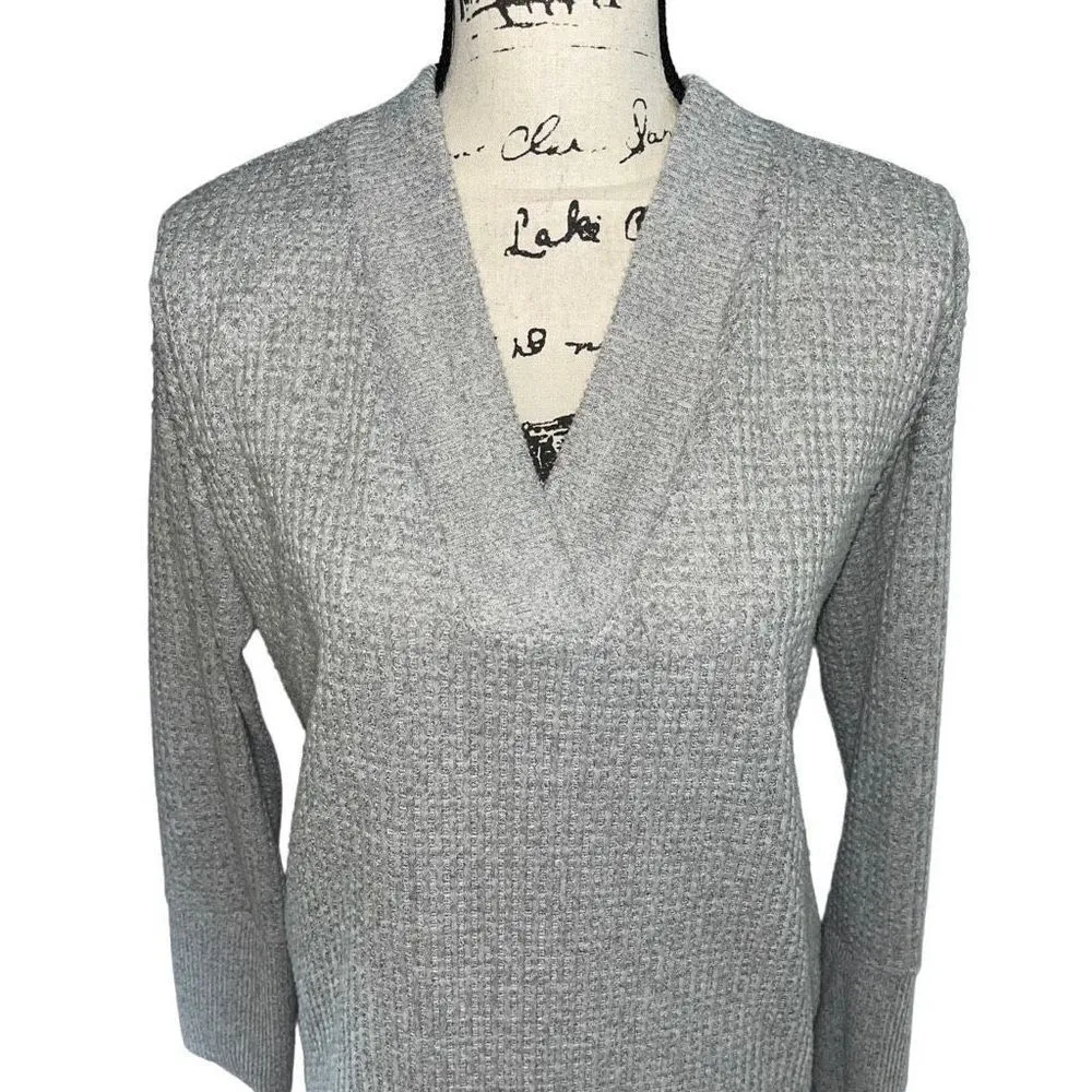 Falls Creek gray waffle pullover‎ top XL - Image 2