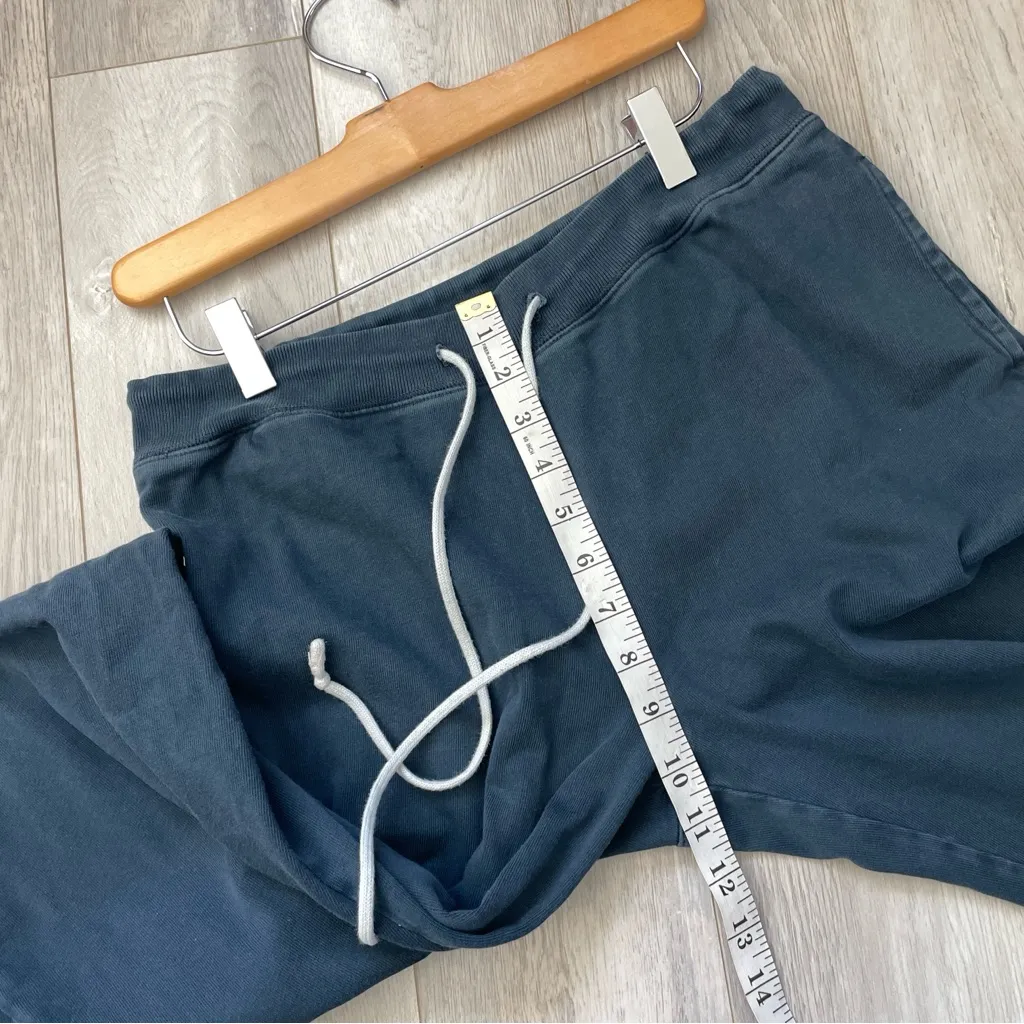 Brandy Melville Sweatpants pull on wide leg womens Navy Blue one size loungewear - Image 7