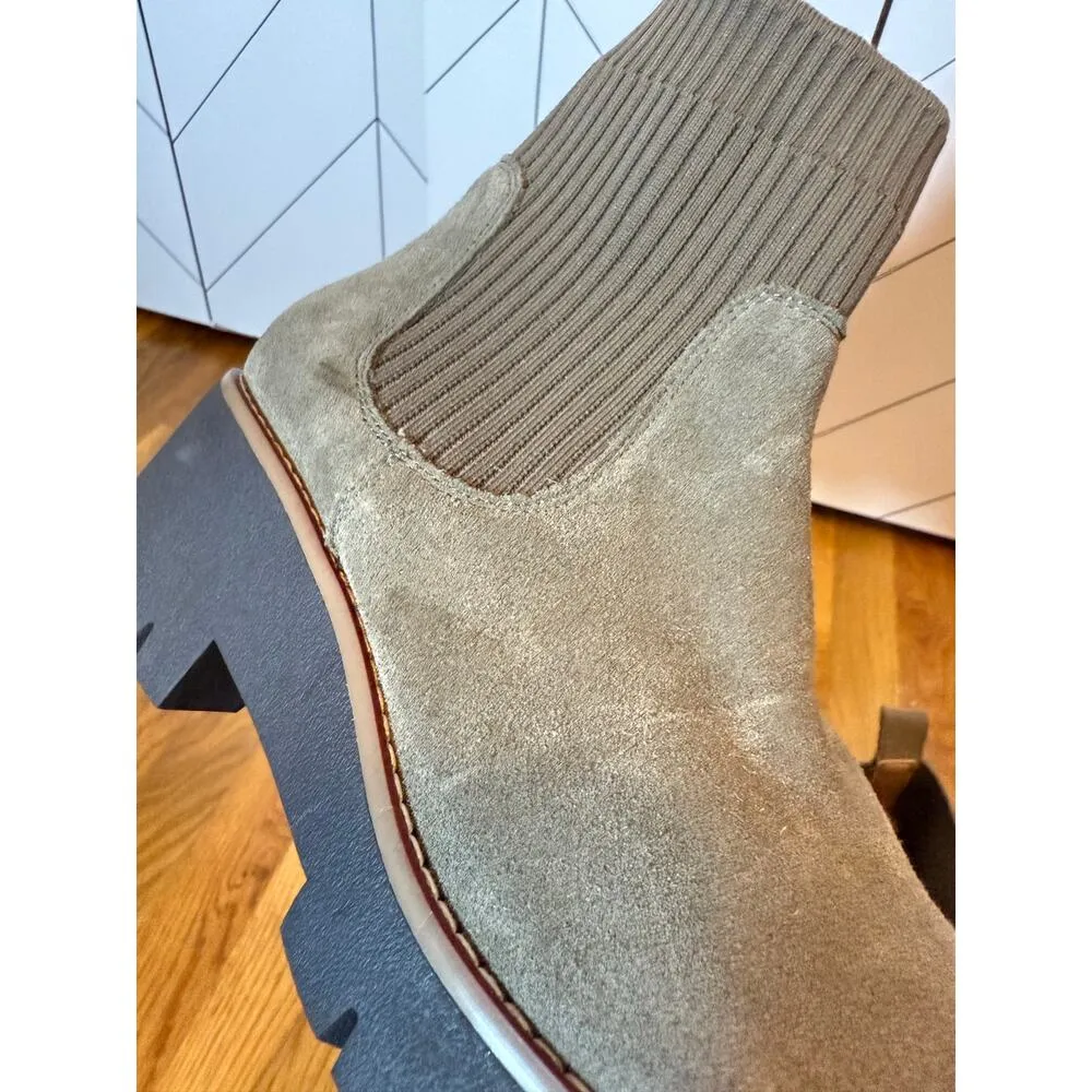 Blondo Darren Womens 8.5 Waterproof Brown Dark Taupe Suede Boot Ankle Boots - Image 9