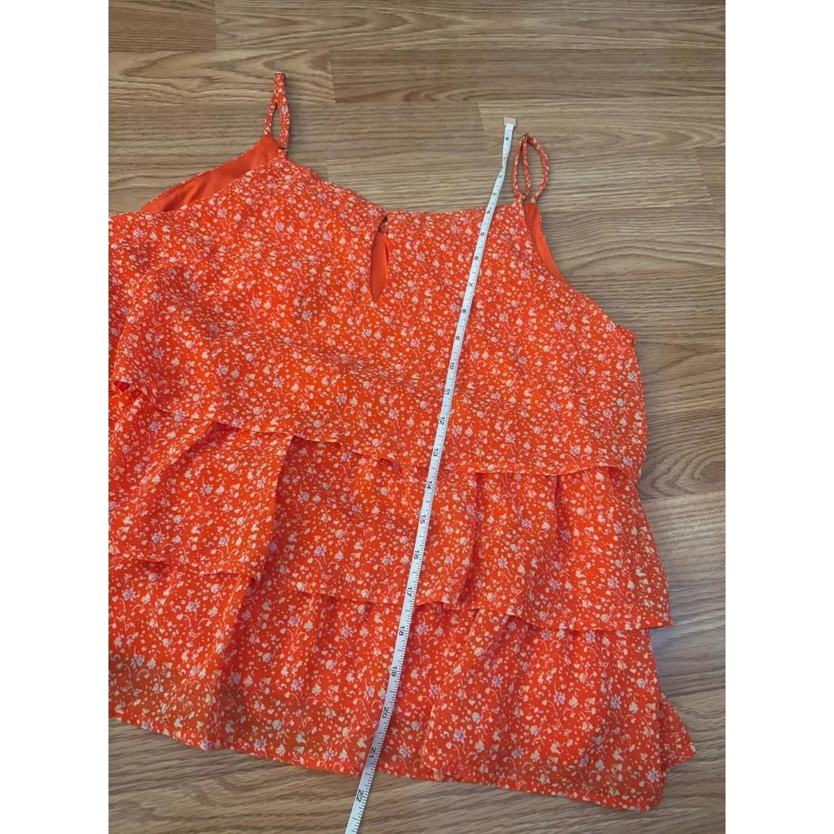 Sienna Sky Floral Ruffle Tank Top Size Large - Image 7