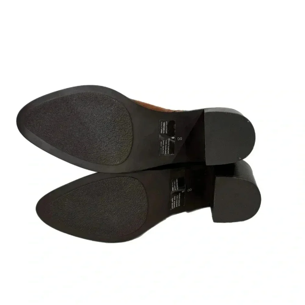 New Seychelles Pretty Little Bird Suede Cognac Brown Boots Fashion Booties Sz 8 - Image 12