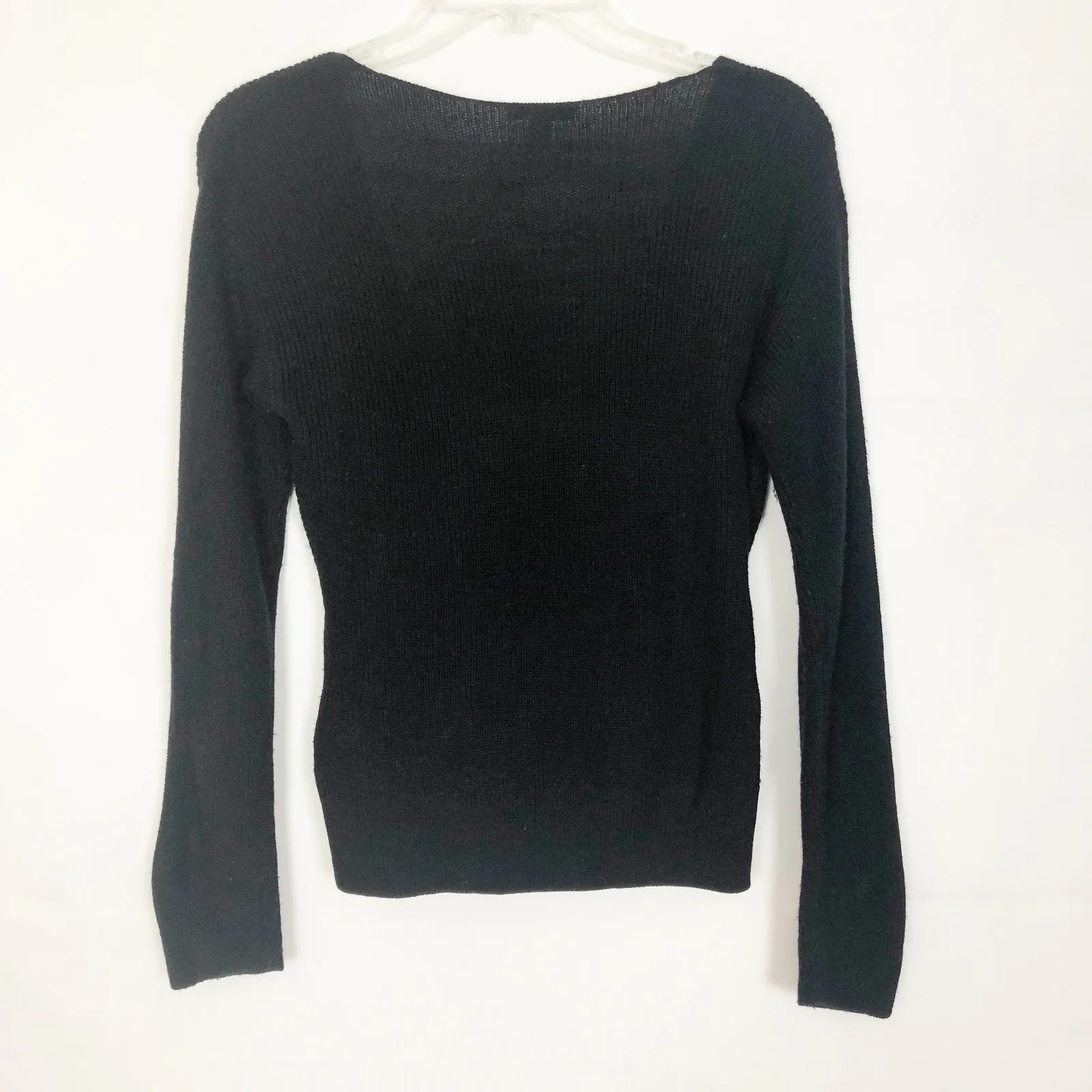 Bar III Wool Blend Wrap Black Sweater XS - Image 7