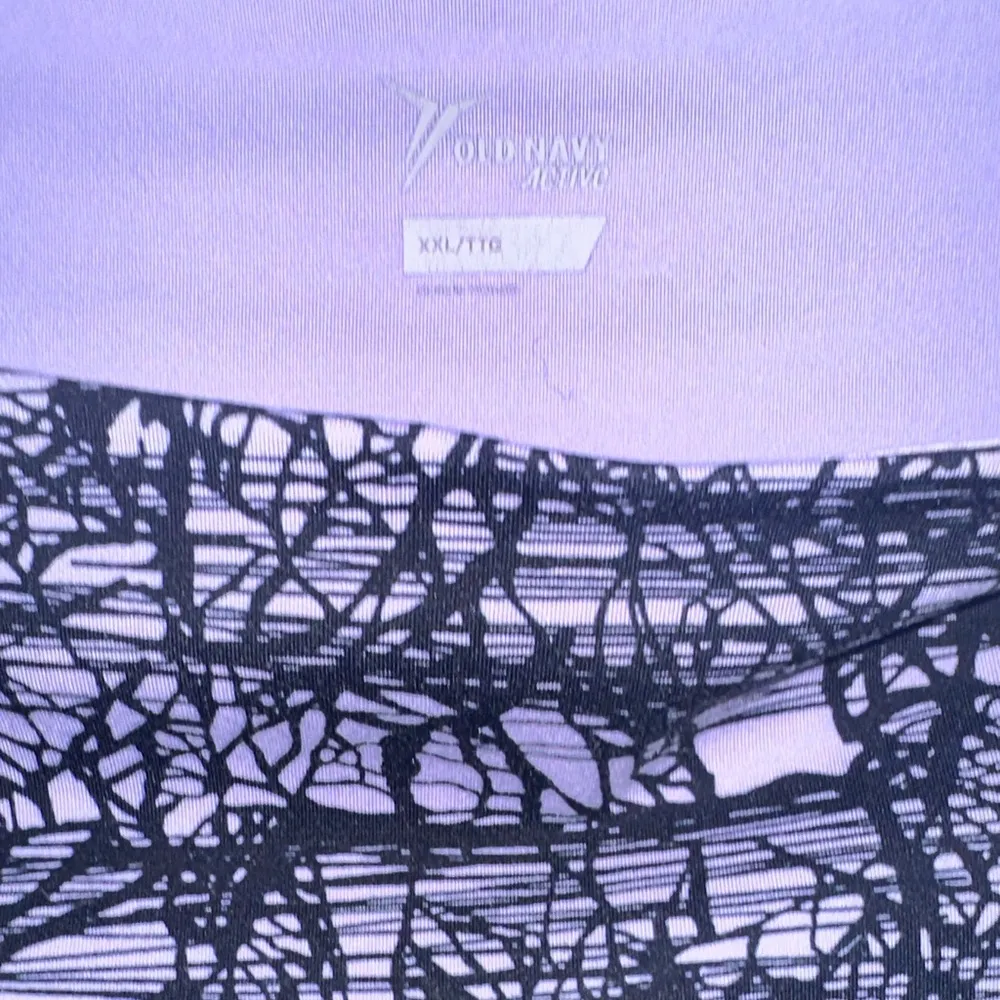 🌟3 for $21🌟 ON Active Capris XXL Light Purple with Abstract Dark Purple Print - Image 5